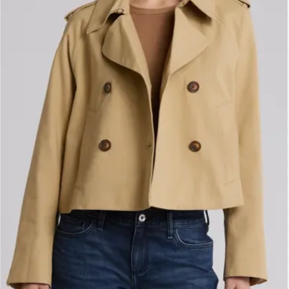 Rag & Bone Tan Trench Coat with Modern Cropped Design